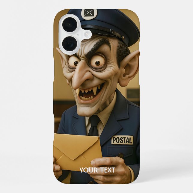 Fantasy Cute  Strange Postal Worker iPhone Case (Back)