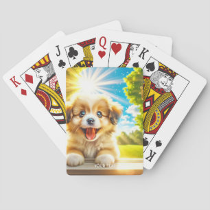 Fantasy Cute Sun Baby Dog Playing Cards