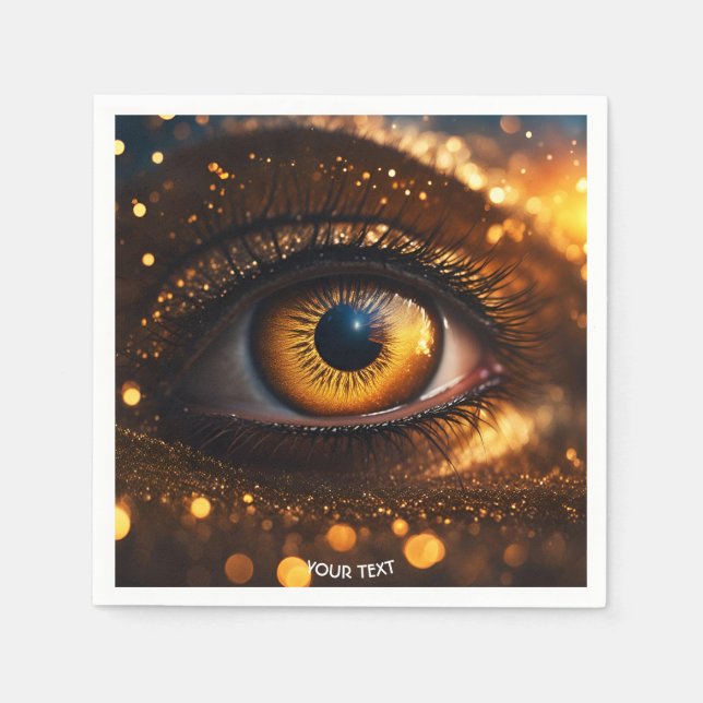 Fantasy Cute Sunset Big Eye Napkin (Front)