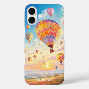 Fantasy Cute Sunset Meadow Flowers iPhone 16 Plus Case