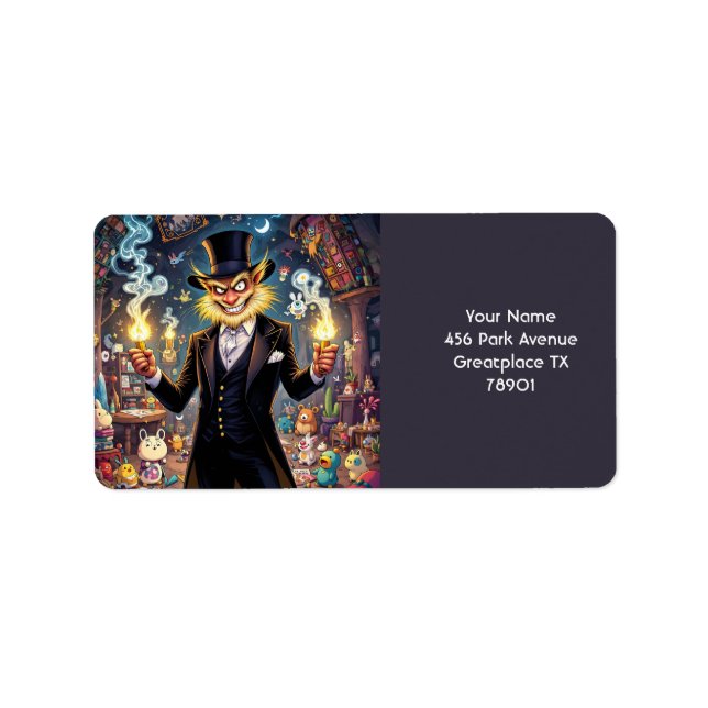 Fantasy Cute Super Villain Toys Label (Front)