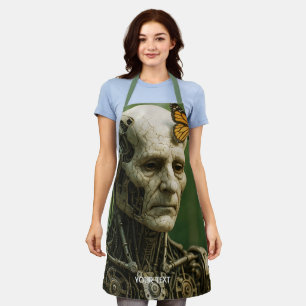 Fantasy Cute Surrealism Butterfly Face Apron