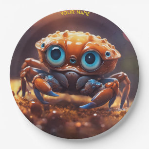 Fantasy Cute Sweet Baby Crab Paper Plate