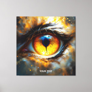Fantasy Cute Tiger Orange Eye Canvas Print