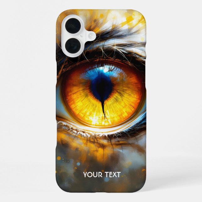 Fantasy Cute Tiger Orange Eye iPhone Case (Back)