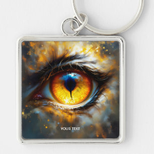 Fantasy Cute Tiger Orange Eye Key Ring