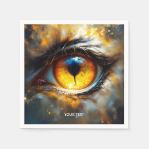 Fantasy Cute Tiger Orange Eye Napkin