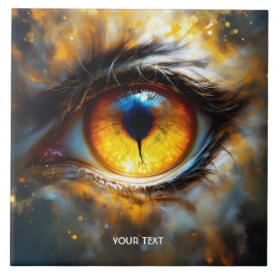 Fantasy Cute Tiger Orange Eye Tile