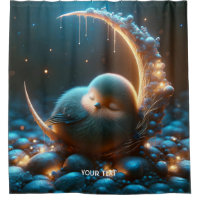Fantasy Cute Tiny Bird Moon