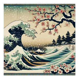 Fantasy Cute Traditional Japanese Landscape Poster