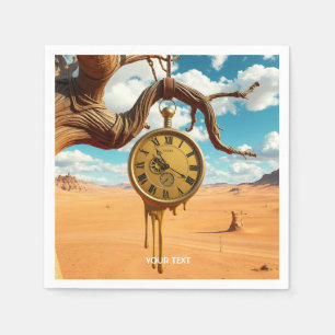 Fantasy Cute Tree Desert Clock Napkin