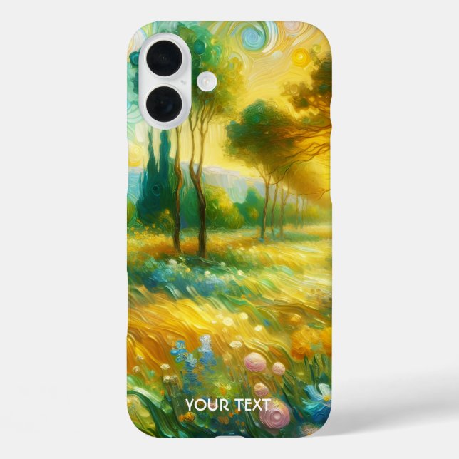 Fantasy Cute Trees Abstract Landscape Case-Mate iPhone Case (Back)
