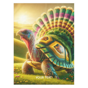 Fantasy Cute Turkey Turtle Mix Tablecloth