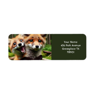 Fantasy Cute Two Foxes Forest