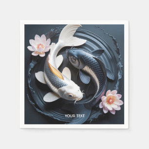 Fantasy Cute Two Koi Fish Napkin