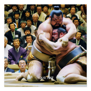 Fantasy Cute Two Sumo Wrestlers Poster
