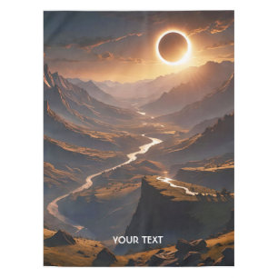 Fantasy Cute Valley Solar Eclipse Tablecloth