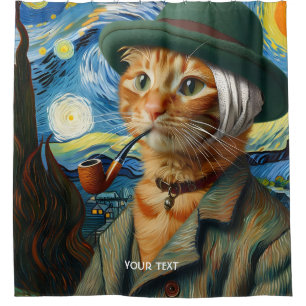 Fantasy Cute Van Gogh Hat Shower Curtain
