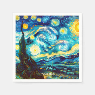 Fantasy Cute Van Gogh Inspired Napkin