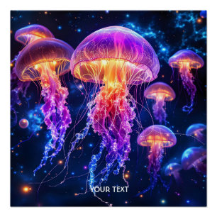 Fantasy Cute Vibrant Underwater World Poster