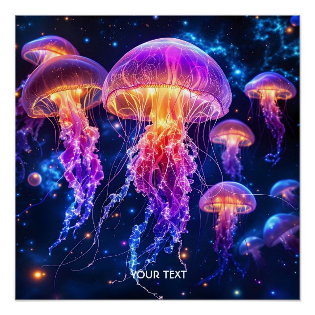 Fantasy Cute Vibrant Underwater World Poster (Front)