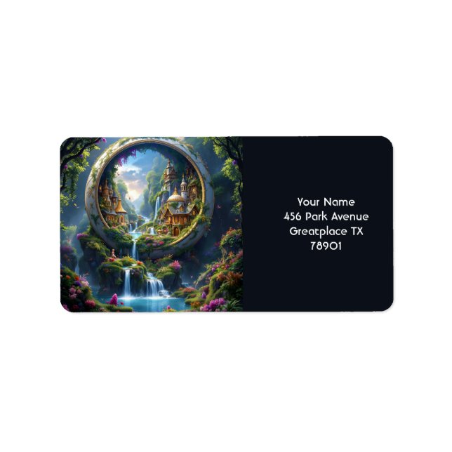 Fantasy Cute Village Tiny City Label (Front)