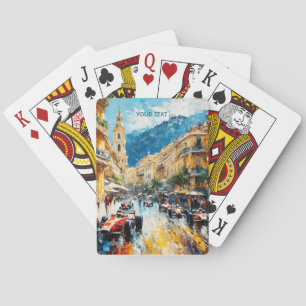 Fantasy Cute Vintage Cars Race Playing Cards