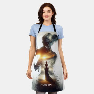Fantasy Cute Violin Girl Sun Apron