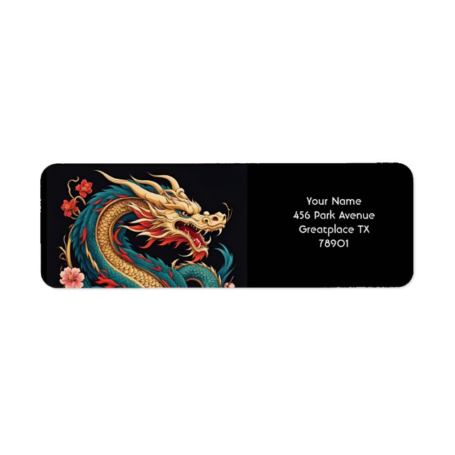 Fantasy Cute Vivid Blue Yellow Dragon (Front)