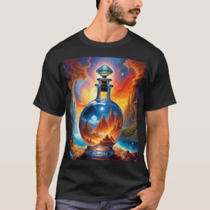 Fantasy Cute Vivid Bottle Fire Space T-Shirt