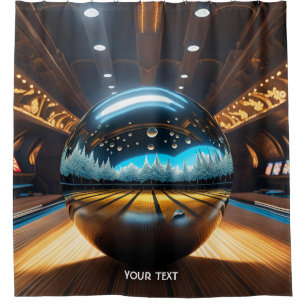 Fantasy Cute Vivid Bowling Glass Ball Shower Curtain