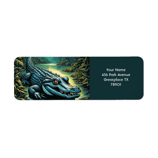 Fantasy Cute Vivid Cartoon Alligator Forest (Front)