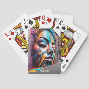 Fantasy Cute Vivid Face Street Art Playing Cards