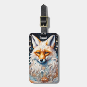 Fantasy Cute Vivid Fox Flowers Modern Luggage Tag