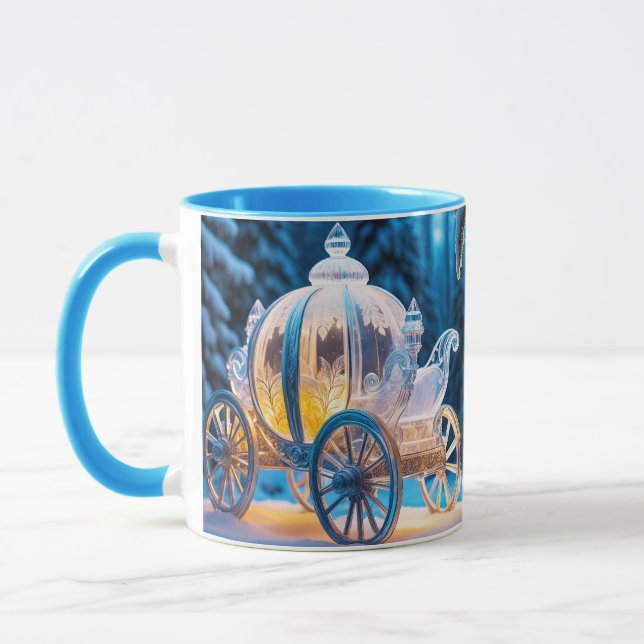 Fantasy Cute Vivid Ice Carriage Winter Mug (Left)