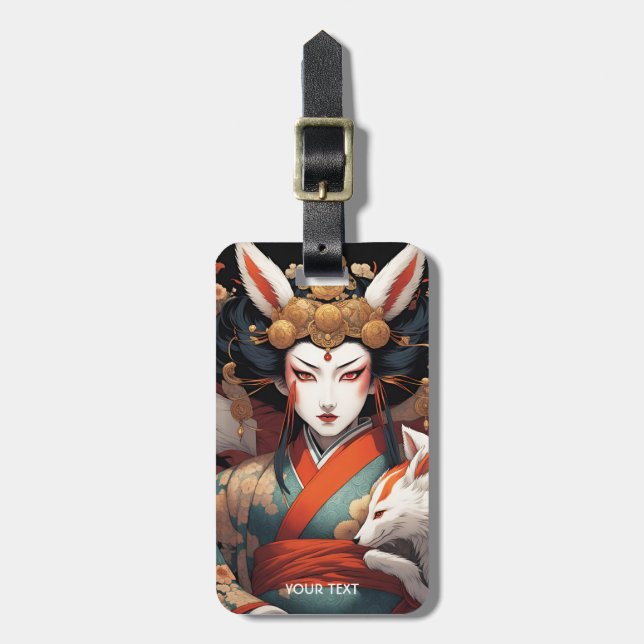Fantasy Cute Vivid Japanese Theatre Girl Luggage Tag (Front Vertical)