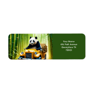 Fantasy Cute Vivid Panda Bamboo Car