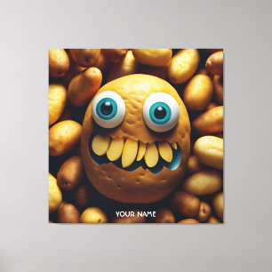 Fantasy Cute Vivid Potato Funny Creature Canvas Print