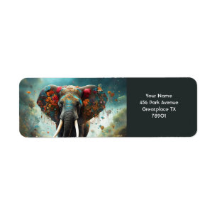 Fantasy Cute Vivid Romantic Elephant Portrait