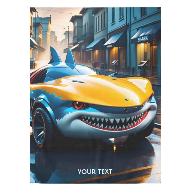 Fantasy Cute Vivid Shark Concept Car Tablecloth (Front)