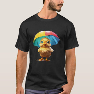 Fantasy Cute Vivid Spring Rain Chicken Long Sleeve T-Shirt