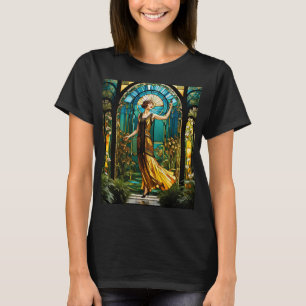 Fantasy Cute Vivid Stained Glass Woman T-Shirt