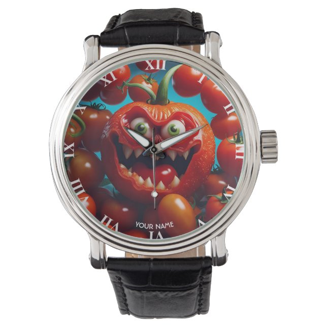 Fantasy Cute Vivid Tomato Funny Creature Watch (Front)