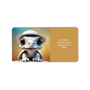Fantasy Cute Vivid White Lace Turtle Label