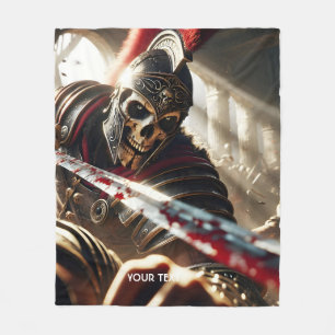 Fantasy Cute Warrior Ancient Armour Fleece Blanket
