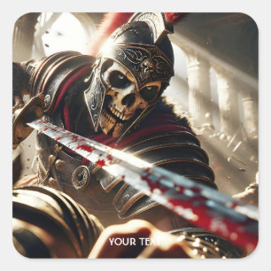 Fantasy Cute  Warrior Ancient Armour Square Sticker
