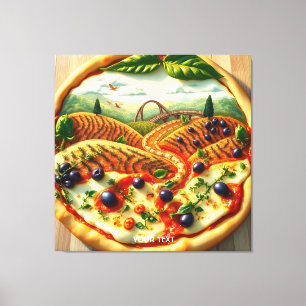 Fantasy Cute Whimsical Italian Landscape Canvas Print