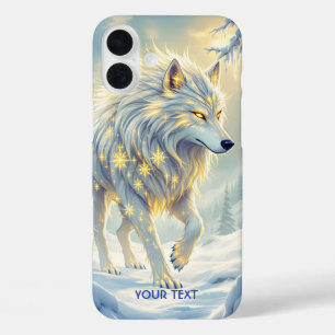 Fantasy Cute White Wolf Winter iPhone 16 Plus Case