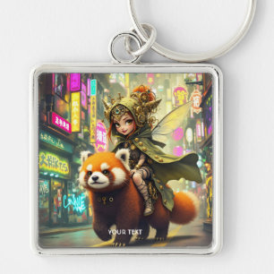 Fantasy Cute Wild Panda Ride Key Ring