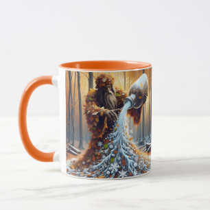 Fantasy Cute Wizard Making Winter Mug